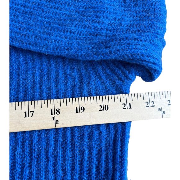 Everlane Women Blue Crewneck Sweater Alpaca Wool Merino Ribbed Knit Design Small - Picture 7 of 11